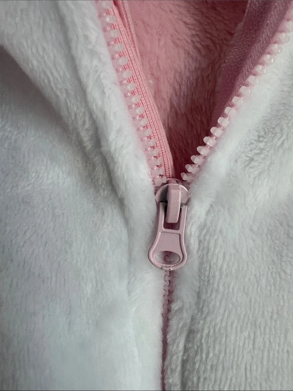 Duck Duck Goose | Soft Pink Hooded Fleece One-Piece for Babies #D00393 Sz 0-3M